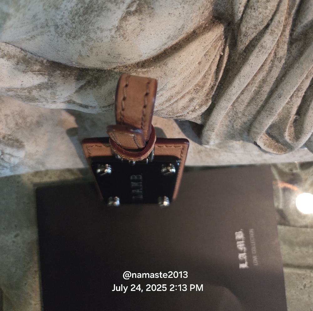 L.A.M.B. Gwen Stefani Leather Bag Charm Tag Designer Vintage #150 - Picture 5 of 8